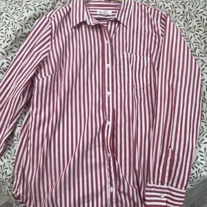 GAP Red and White Striped Casual Shirt